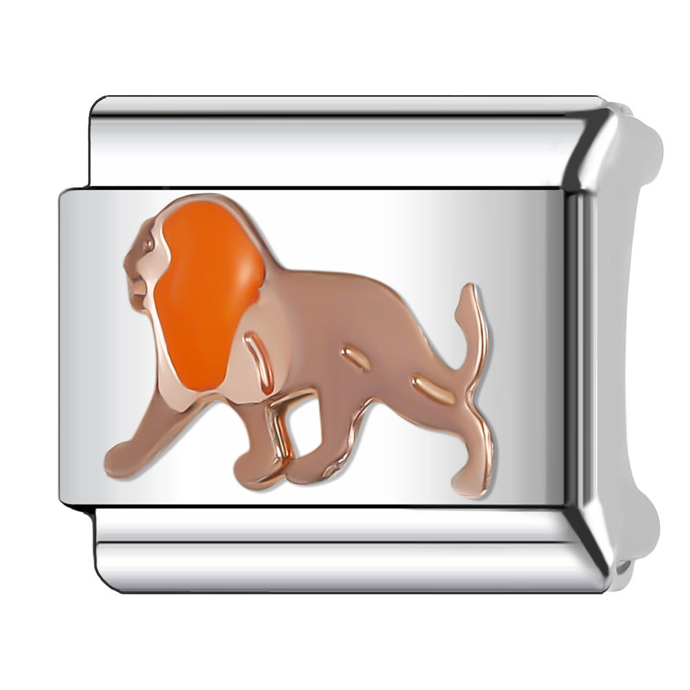 Wholesale Italian Charm Bracelet 9mm DIY Splicing Ocean Series Animal Stainless Steel Composable Bracelet