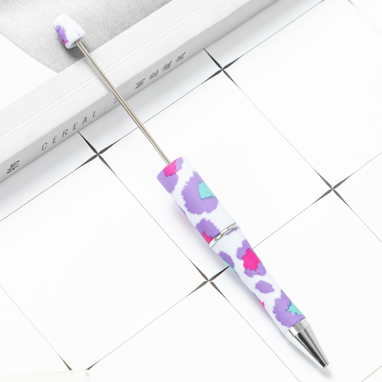 Wholesale Beadable Pens Cow Print Leopard Print Christmas Plastic Pen DIY for Beaded