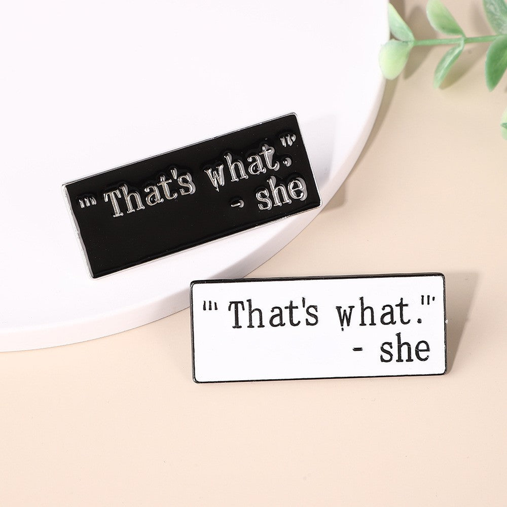 Wholesale  short sentence paint brooch