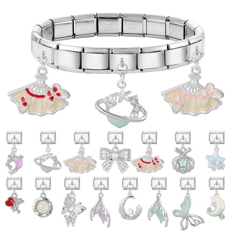 Wholesale Stainless Steel DIY Pendant Butterfly Moon Star Trendy Fashion Accessory for Boutique Resale