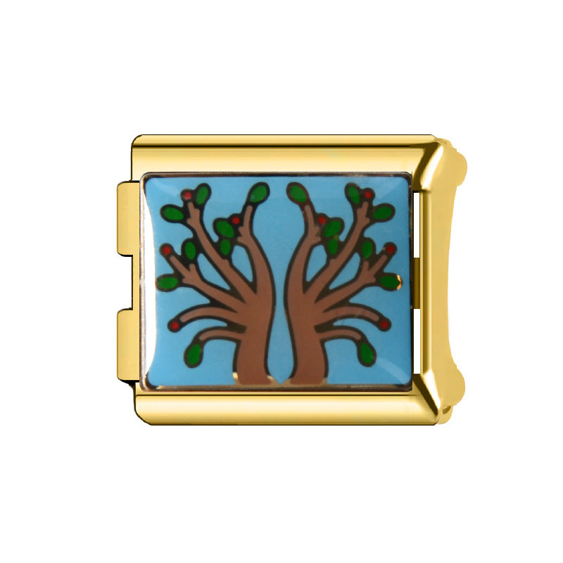 Wholesale Italian Charm Bracelet 9mm DIY Splicing Cartoon Cute Stainless Steel Composable Bracelet