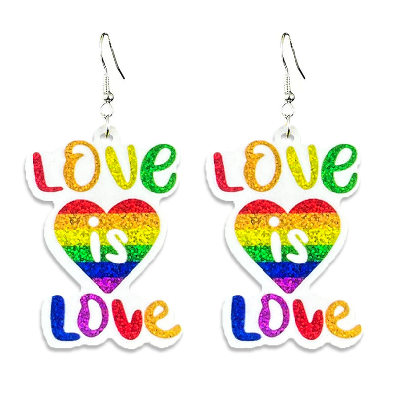 Wholesale Rainbow Crowd Element Colorful Earrings