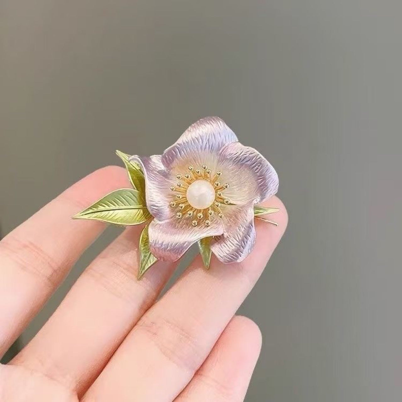 Wholesale Enamel painted flower brooch