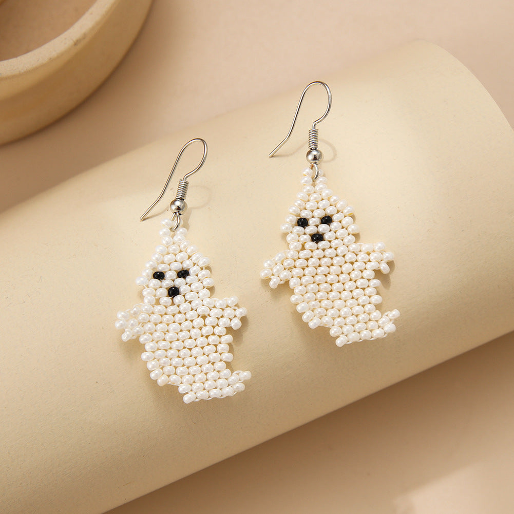 Wholesale  Creative Halloween Series Tassel Beaded Earrings