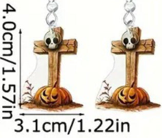 Wholesale Halloween Acrylic Drop Hanging Earrings