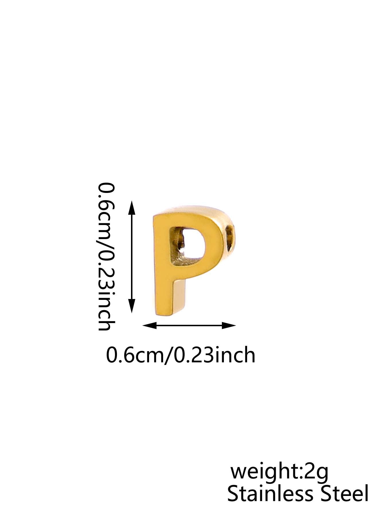 Wholesale 26 English letters stainless steel mirror polished pendant