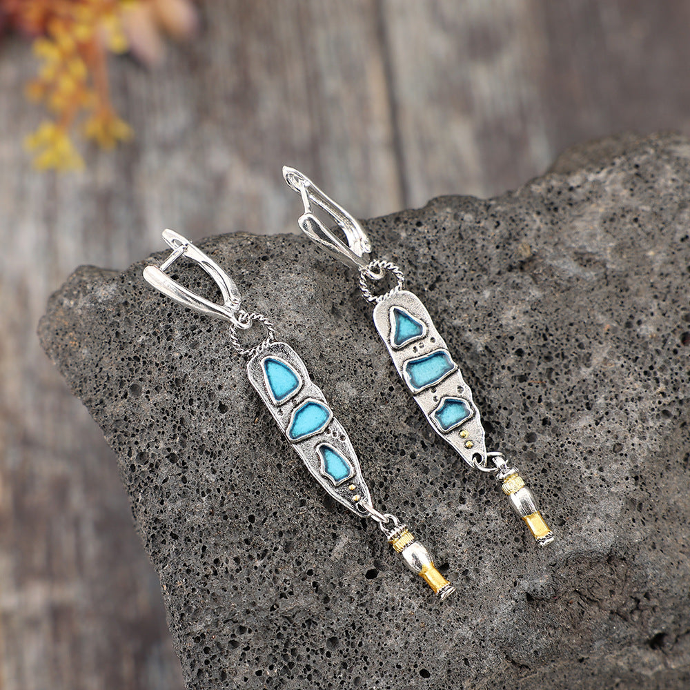 Wholesale Irregular geometric long earrings