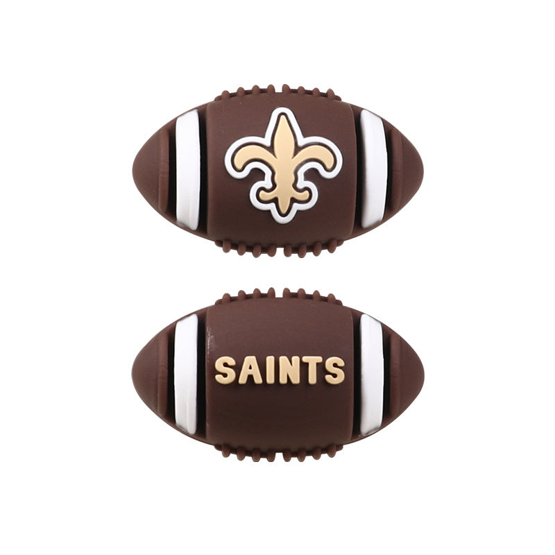 Wholesale 20pcs 3D rugby team  Focal Beads DIY Bead Accessories