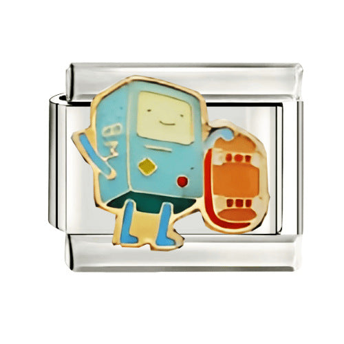 Wholesale  Italian Charm Bracelet 9mm DIY Oil-Drip Color Creative Stainless Steel Composable Bracelet