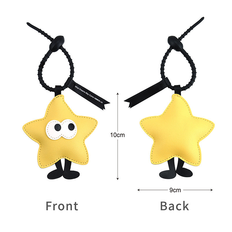 Wholesale Christmas Tree Keychain PU Leather Cartoon Pendant Gift
