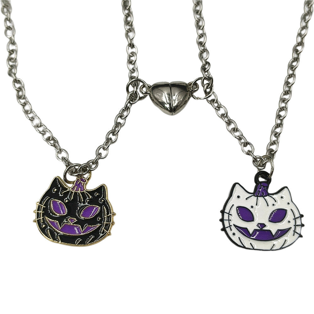 Wholesale Halloween Black Cat Ghost Necklaces ACC-NE-Hanyu008