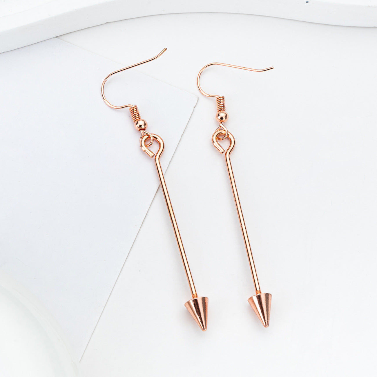 Wholesale DIY Beaded Awl Metal Earrings