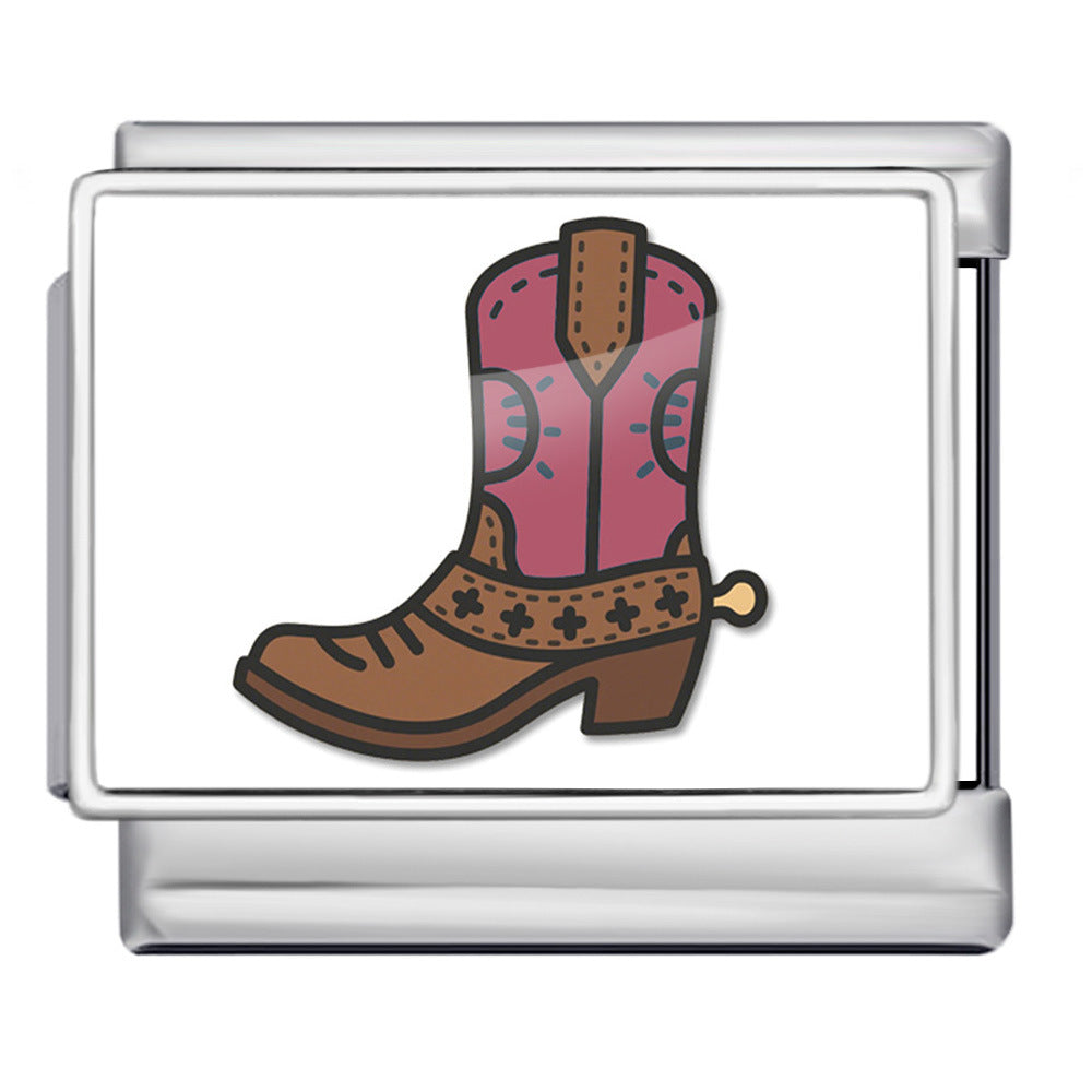 Wholesale  Italian Charm Bracelet 9mm DIY image printingCreative Stainless Steel Composable Bracelet