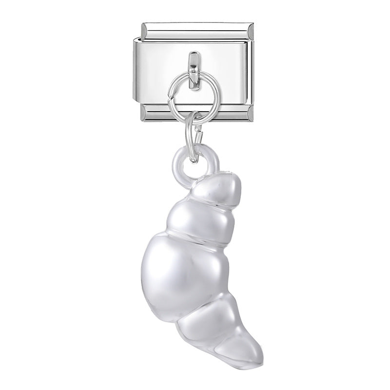 Wholesale 9mm Italian Charm Starter Bracelets DIY Heart Pendant Stainless Steel Composable Bracelet