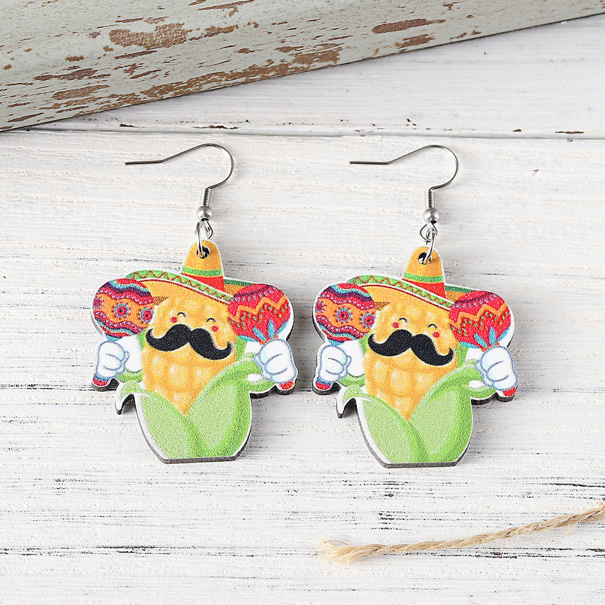 Wholesale  Mexico Fifth Festival of the Dead Cactus Skull Pendant Earrings