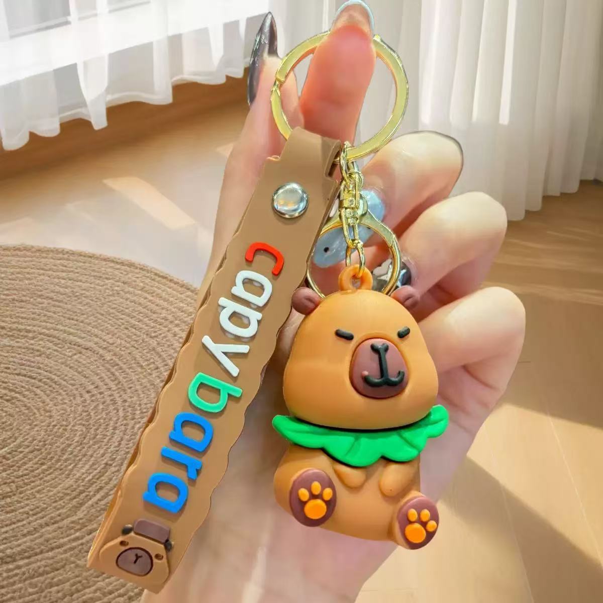 Wholesale Cute Capybara Keychain Bag Pendant Creative Car Key Accessory Boutique Resale