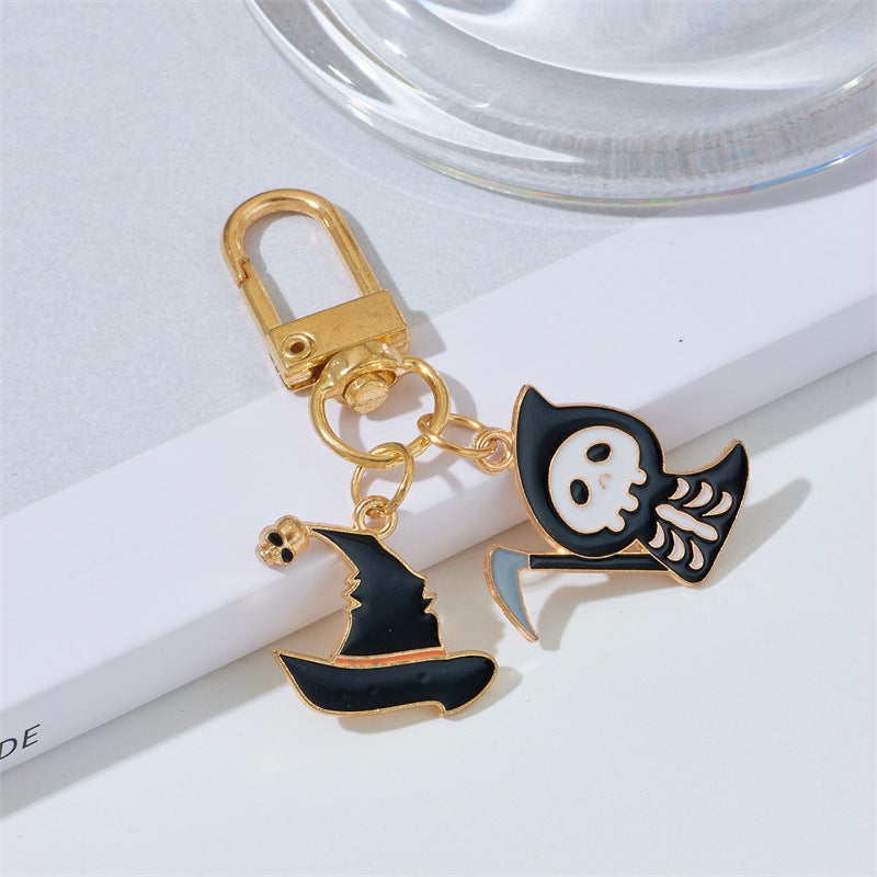 Wholesale Halloween Ghost Demon Witch Alloy Pendant Keychains ACC-KC-QingLian002