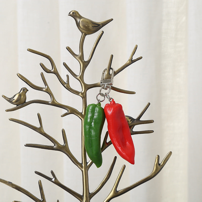 Wholesale  Red and Green Pepper Keychain