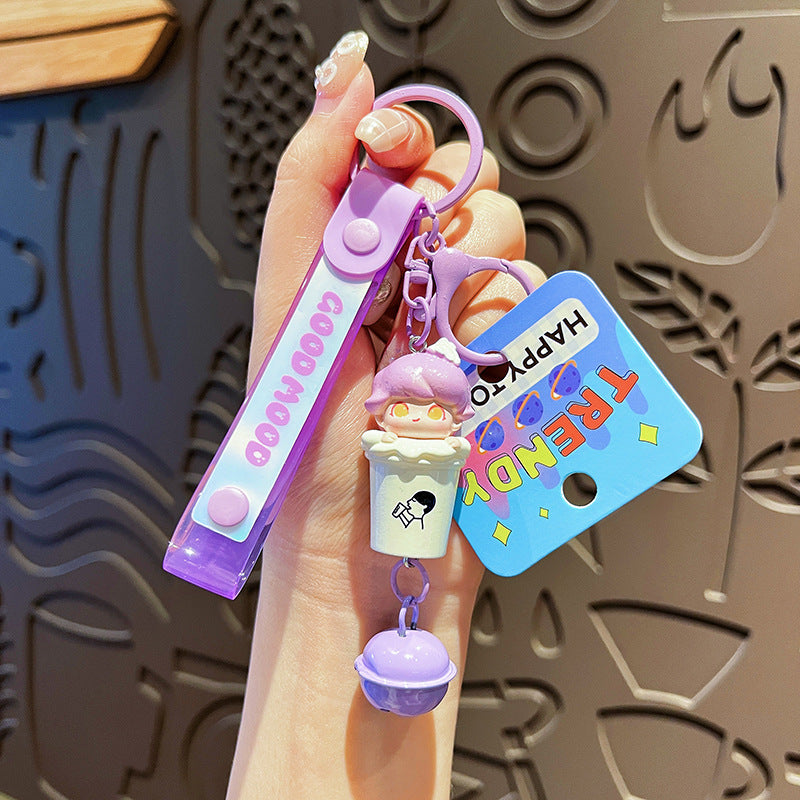 Wholesale Cartoon Cute Milk Tea Cup PVC Keychains ACC-KC-HangLi019