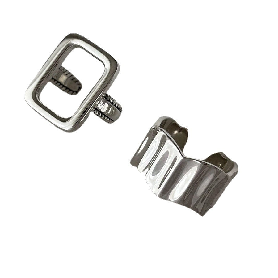 Wholesale S925 Silver Geometric Hollow Ring