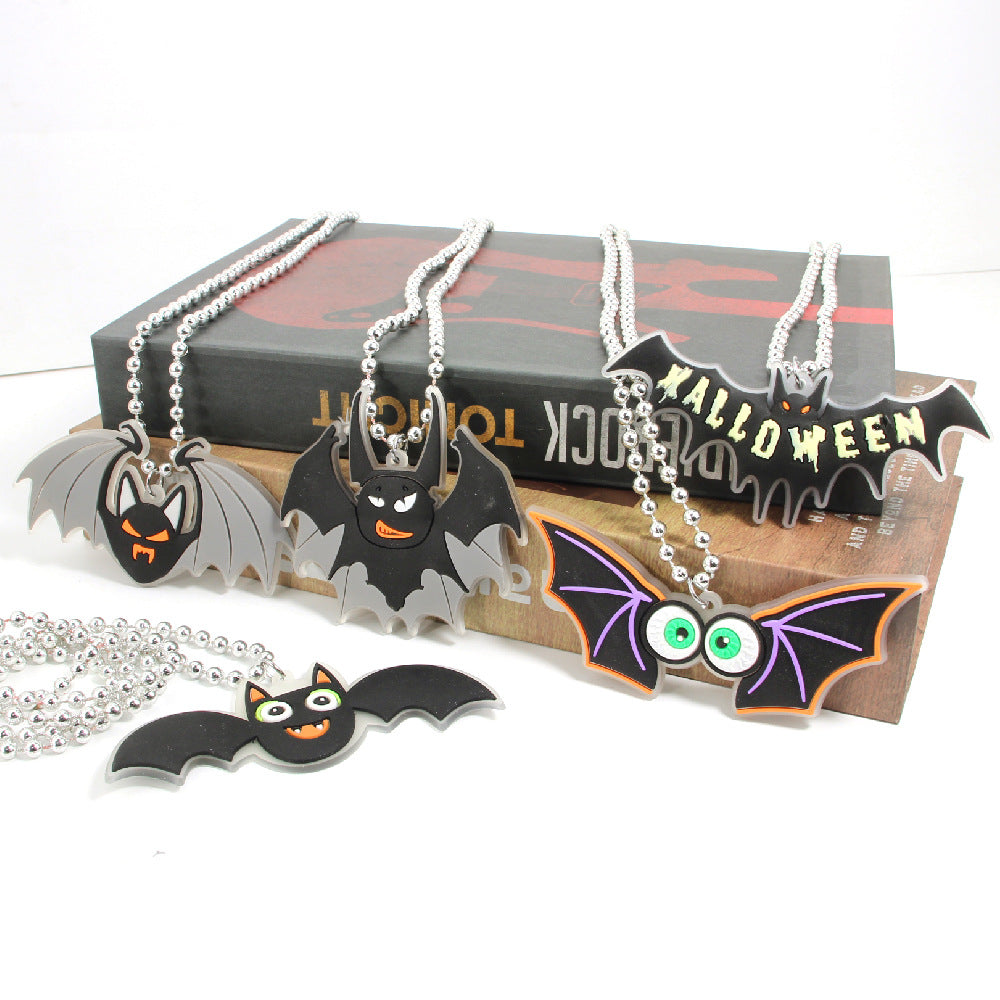 Wholesale Halloween Bat PVC Necklaces ACC-NE-Shengh002