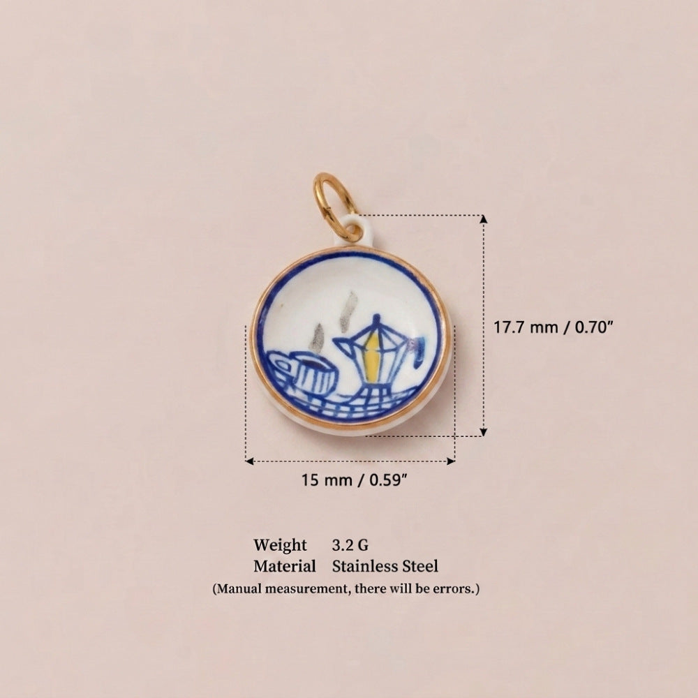 Wholesale Fashion Plant Pendant Stainless Steel Gold Plated Irregular DIY Accessory Bag Charm Everyday Wear Or Boutique Resale