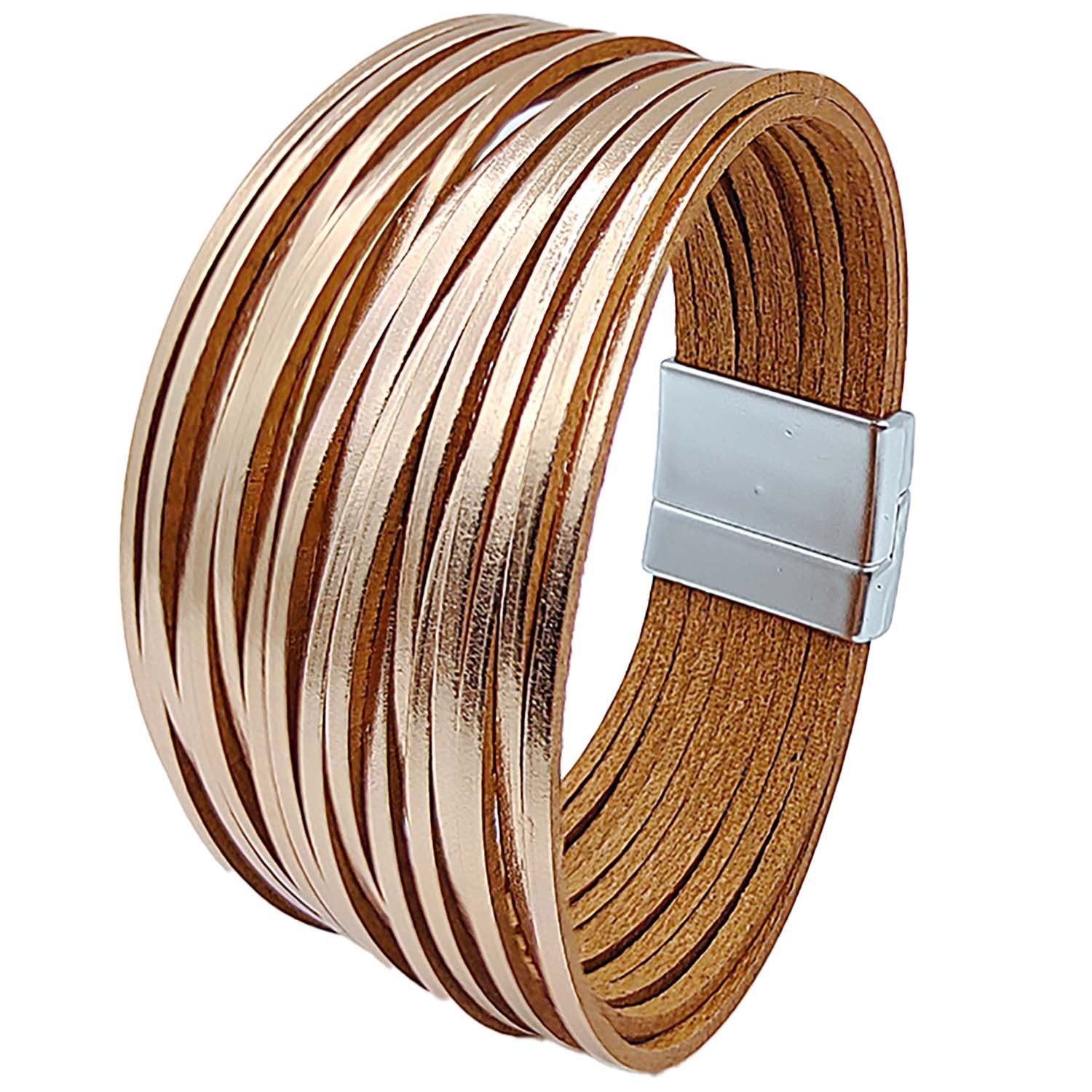 Wholesale Gradient Leather Cord Mixed Color Leather Bracelet ACC-BT-Shangy005