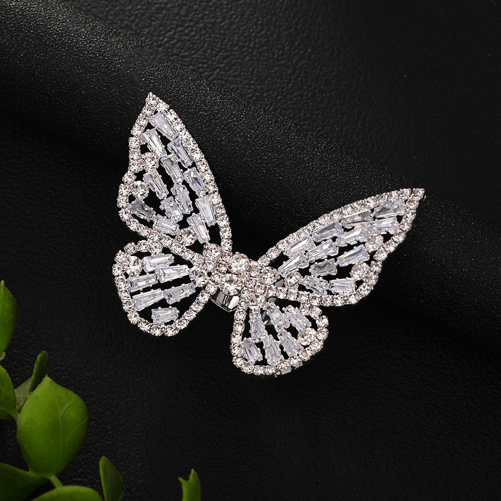 Wholesale Butterfly Ring  Light Luxury  Opening Ring Adjustable Rings