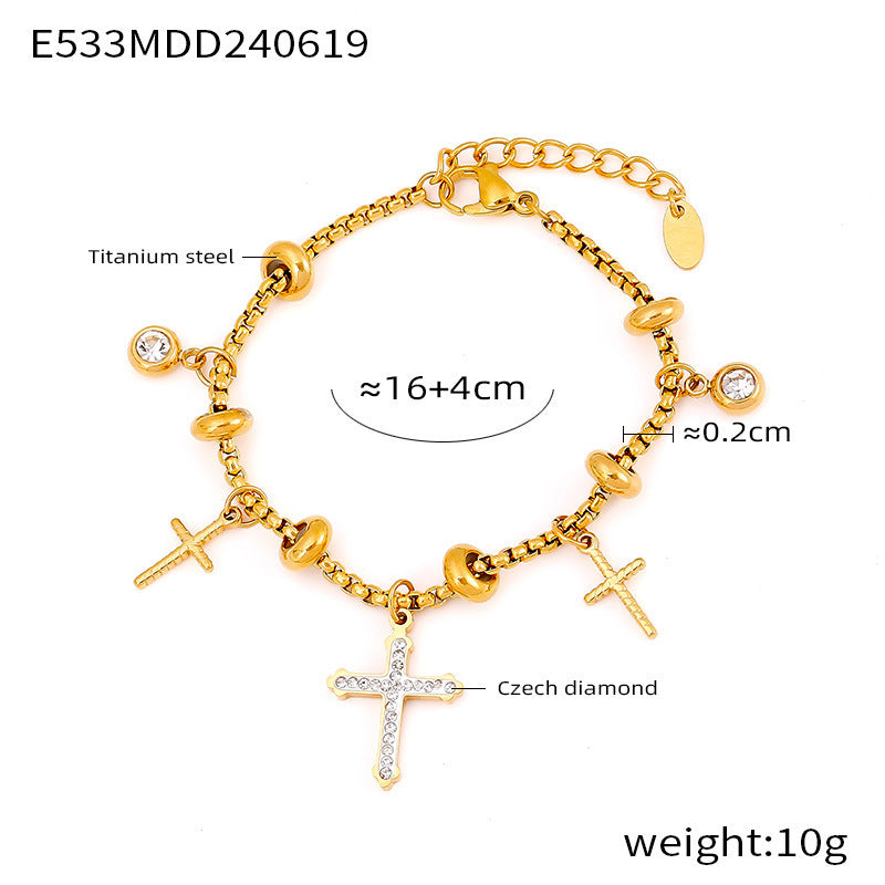 Wholesale Diamond Bracelet Titanium Steel Bracelets 18k Gold Plated Bracelet ACC-BT-XinYX001