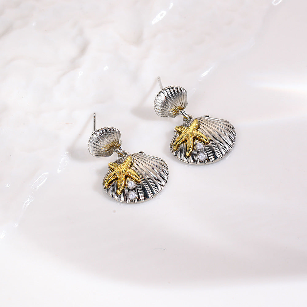 Wholesale  Pearl Starfish Turtle Scallop Necklace