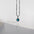 Wholesale  Titanium Steel Luxury Iceberg Blue Waterdrop Necklace