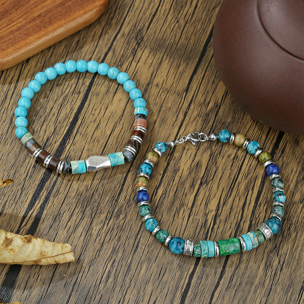 Wholesale Retro-style Fashionable Turquoise Beaded Bracelets