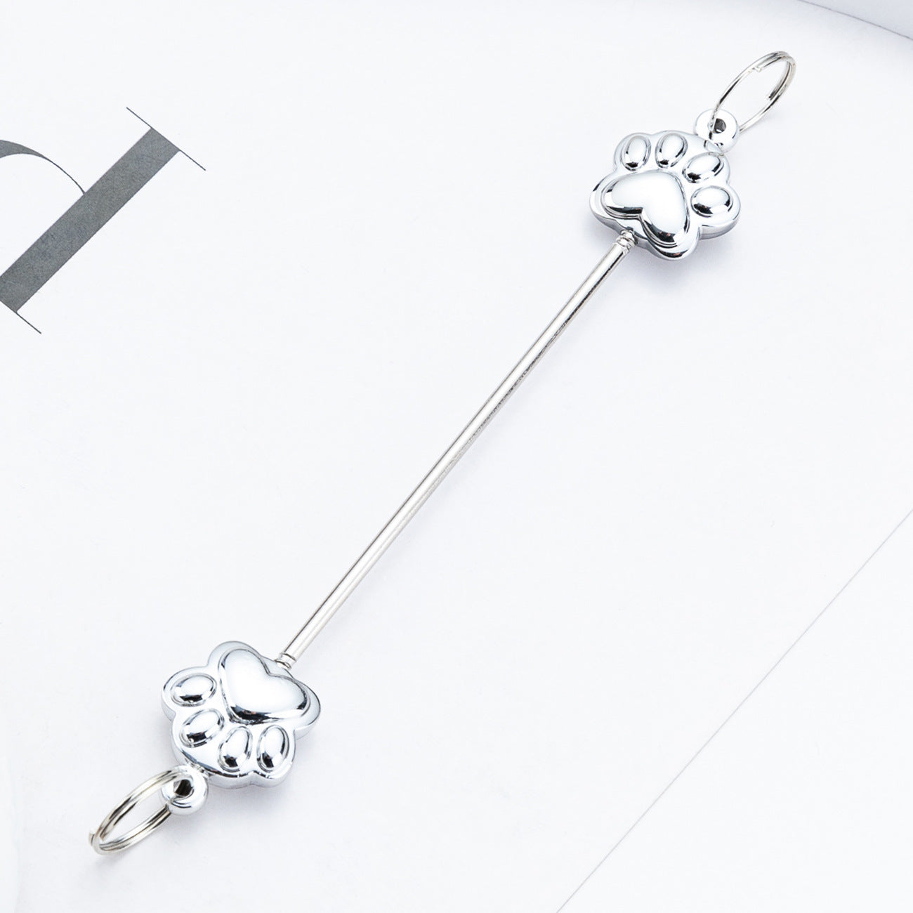 Wholesale Creative DIY multi-color cat paw  keychain