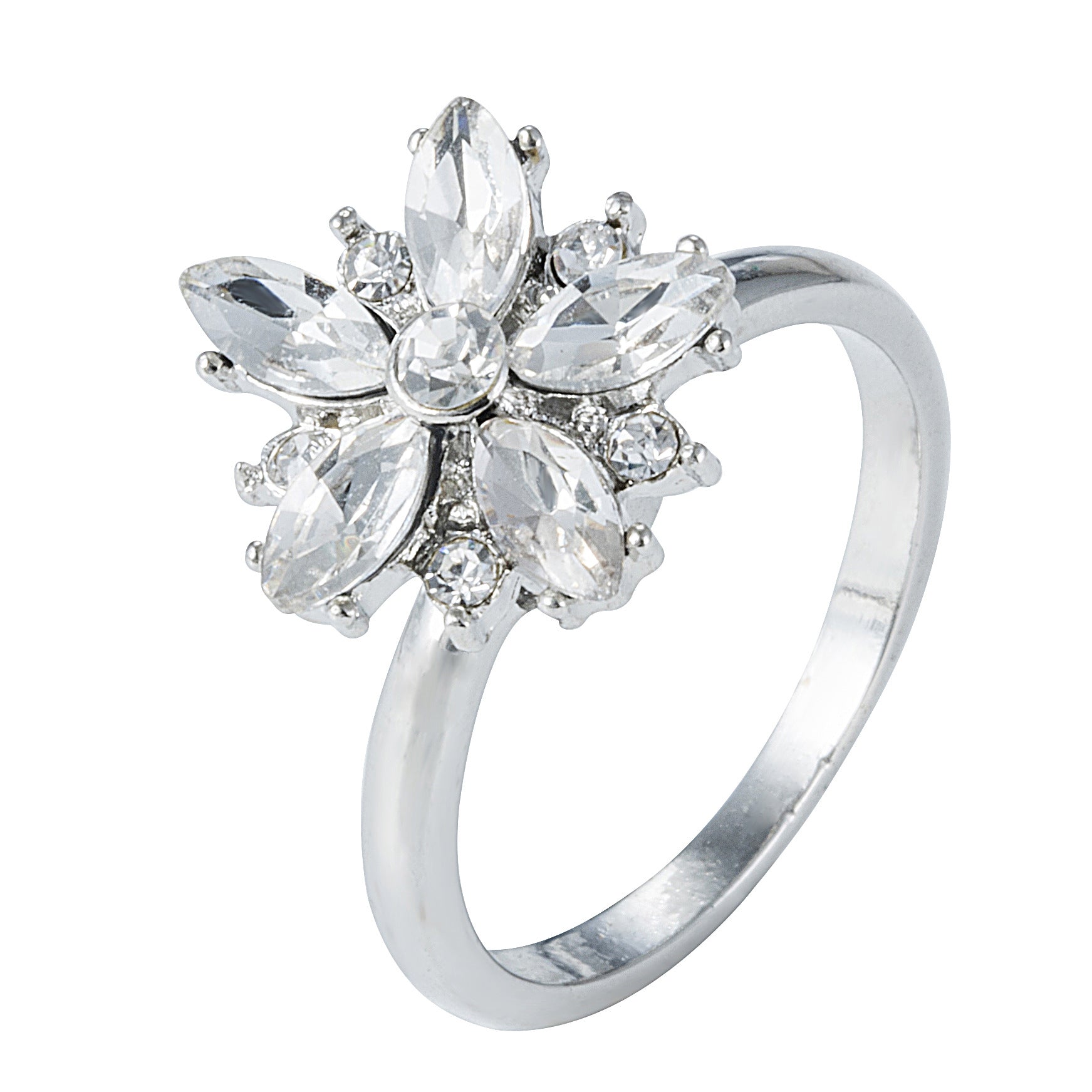 Wholesale  snowflake fashion rotating ring