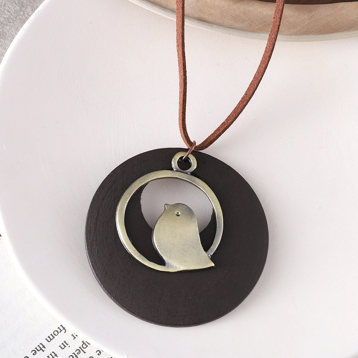 Wholesale Bird Pendant Long Necklace Korean Style Ethnic Fashion Jewelry Accessory Boutique Resale