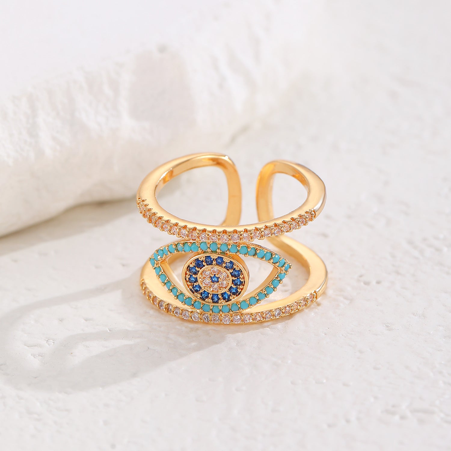 Wholesale creative retro devil' s eye opening ring