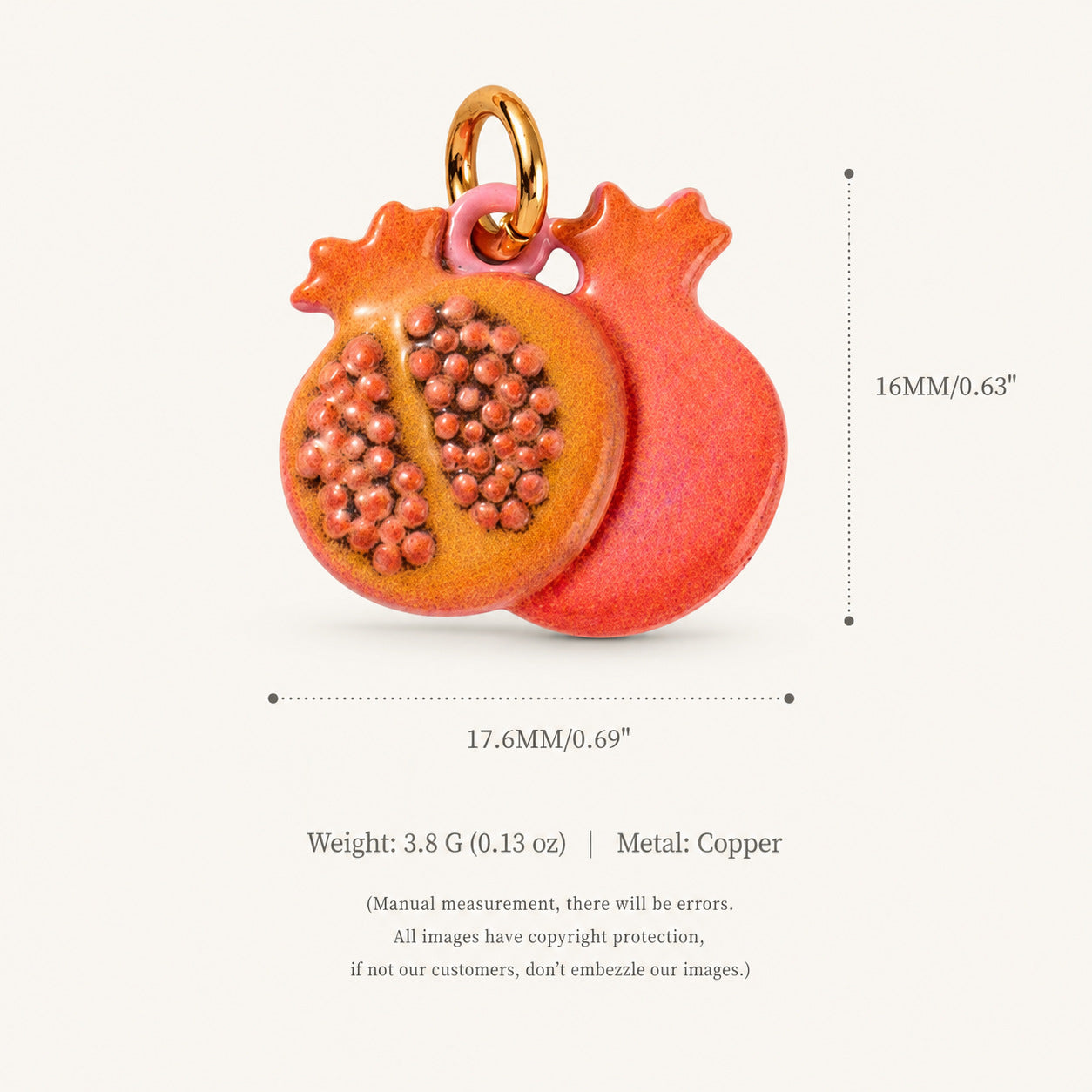 Wholesale Trendy Korean Style Fruit Dessert Pendant Charms Donut Pizza Cake Design Plated Copper DIY Jewelry Accessory For Bracelet Necklace Making Gift Boutique Resale