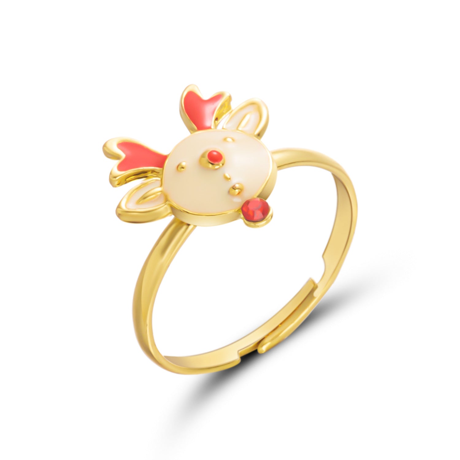 Wholesale Christmas tree  creative rhinestone painting oil ring