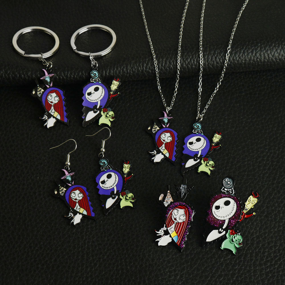 Wholesale Horror Halloween Keychain Necklace