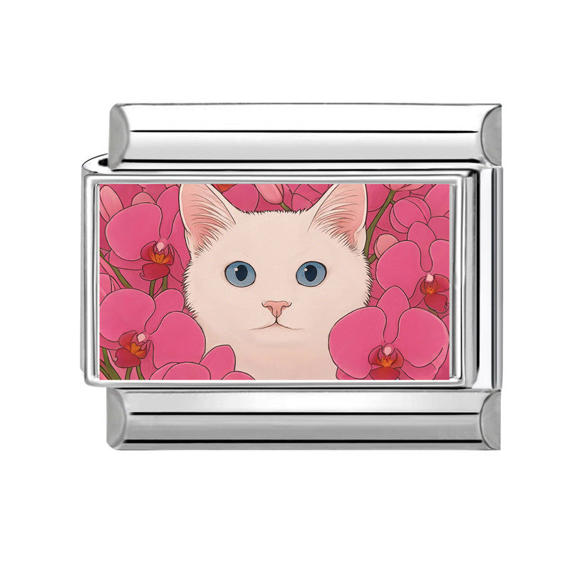 Wholesale 9mm Italian Charm Starter Bracelets DIY Cute Pet Series Stainless Steel Composable Bracelet