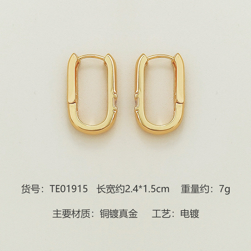 Wholesale Pearl Earrings  Silver Needle Copper Plated Gold Earrings