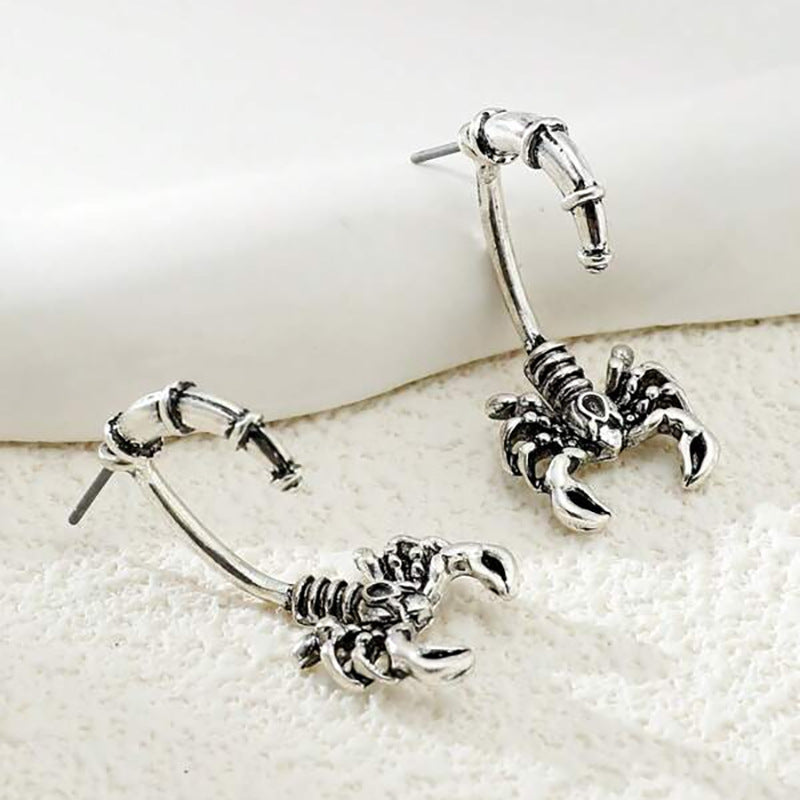 Wholesale  retro punk scorpion earrings