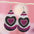 Wholesale Valentine's Day Plaid Love Water Drop Leather Double Sided Earrings