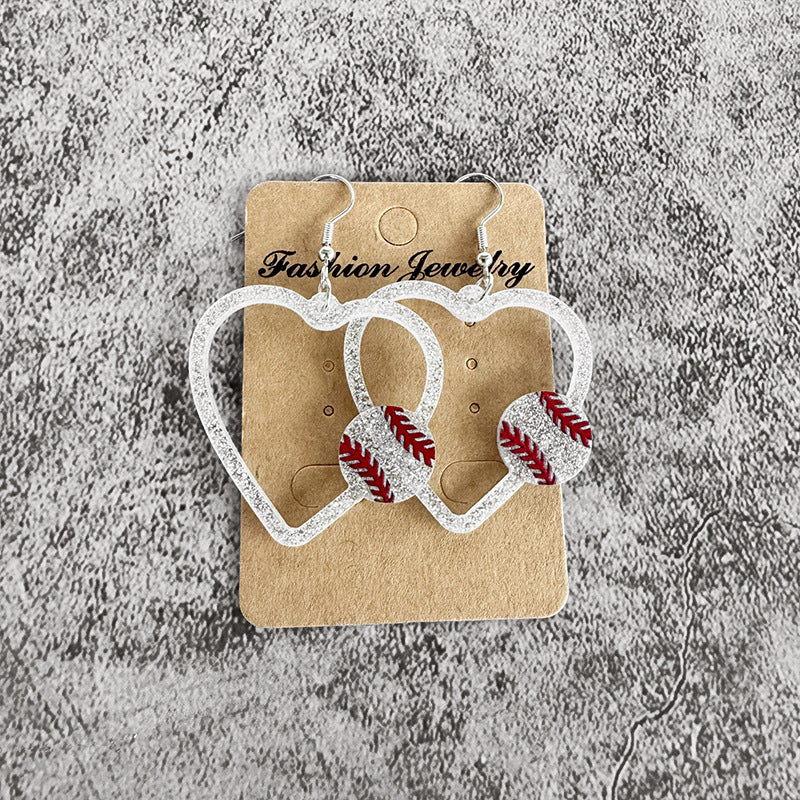 Wholesale Mother's Day Ball Sports Earrings