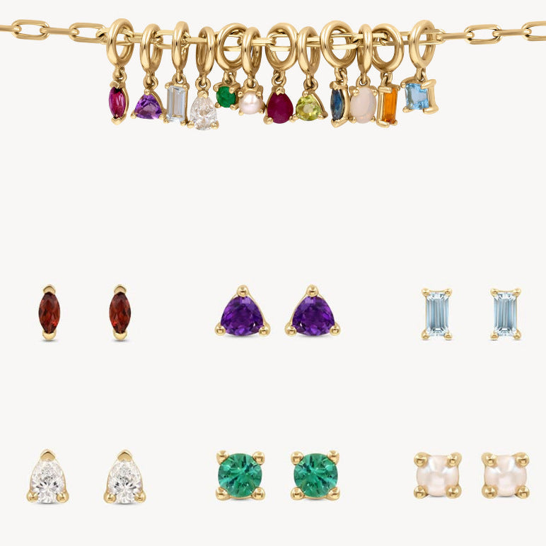 Wholesale December Birthstone Pendant  Mother's Day Color Preservation Vacuum Furnace Plating 18K Gold Necklaces