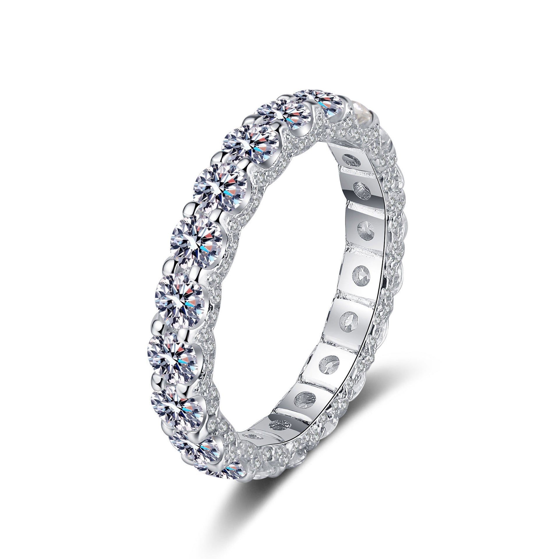 Wholesale 925 sterling silver ring with moissanite