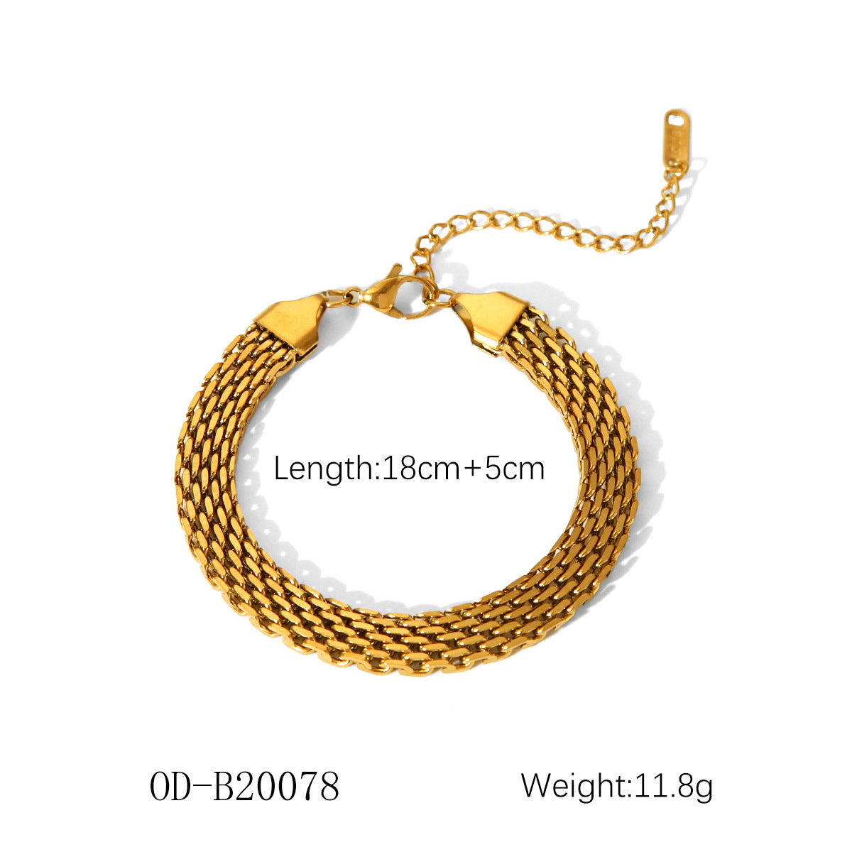 Wholesale  18K Bracelet Stainless Steel Twist Chain Bracelet Cuban Chain