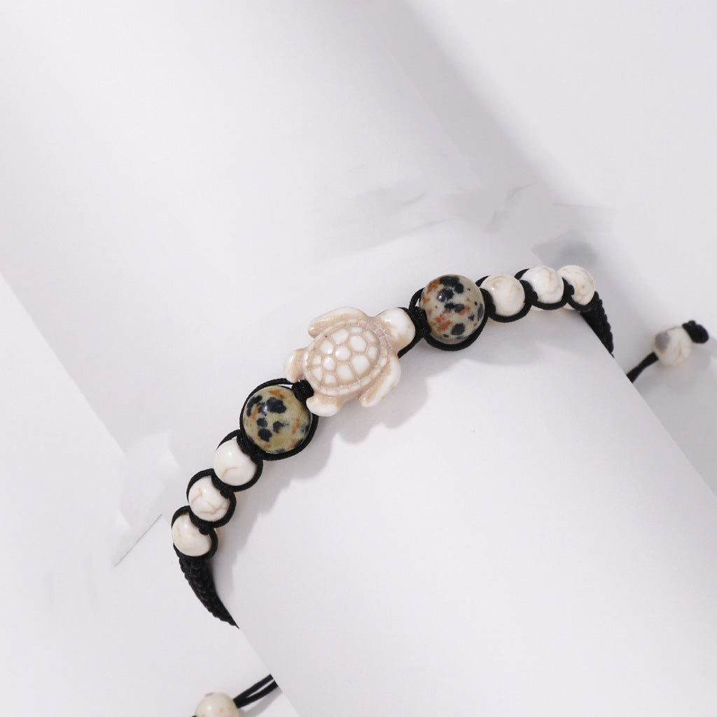 Wholesale Bohemian Turtle Vintage Turquoise Beaded Braided Bracelet