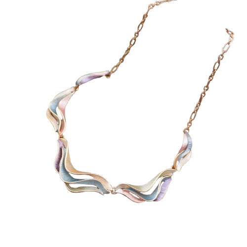 Wholesale Geometric Petal Earrings Necklace Set Irregular Shape Ladies Jewelry