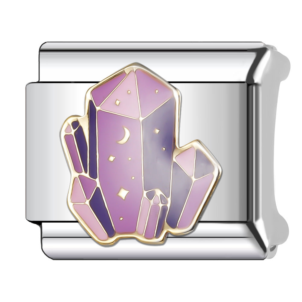 Wholesale Italian Charm Bracelet 9mm DIY Splicing Dark Style Series Stainless Steel Composable Bracelet